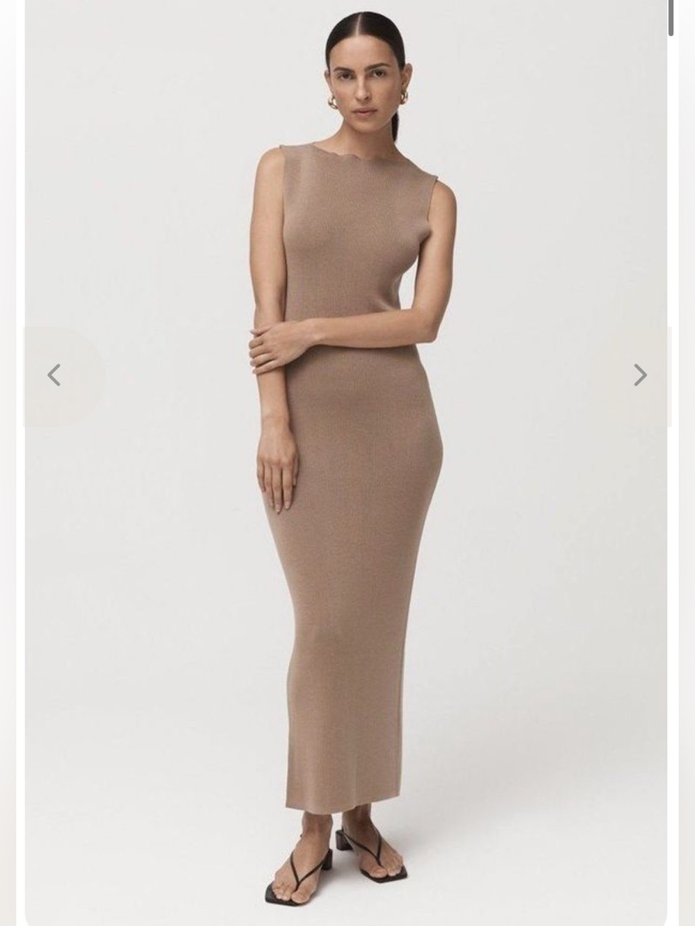 St. Agni the row Black Sleeveless Knit Midi Dress